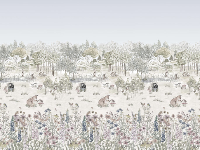 Little Greene Tapete Potters Waldsonnenwende