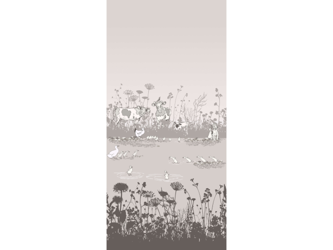Little Greene Tapete Riverside Kapern Gackern gemustert