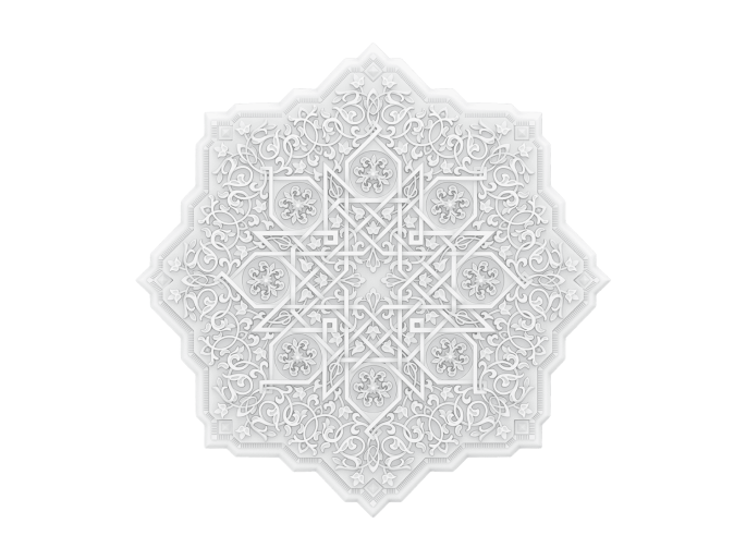 Extra groß Ornament im orientalischen Stil für die Decke