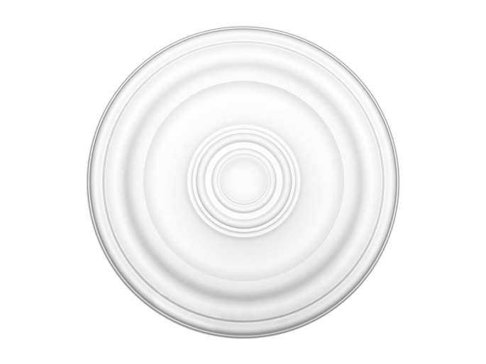 minimalistisch Deckenornament in einem mittelgroßen Format