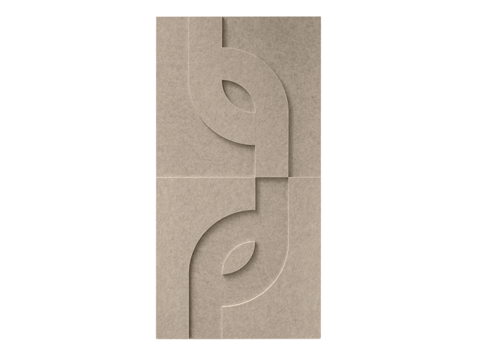 Maeven Art akustische 3D-Paneele Maya V - Beige (Set mit 2)