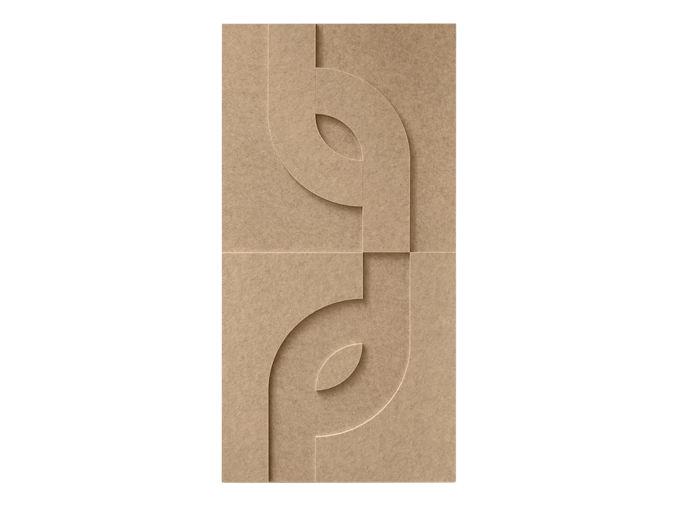 Maeven Art akustische 3D Paneele Maya V - Sand (Set aus 2)